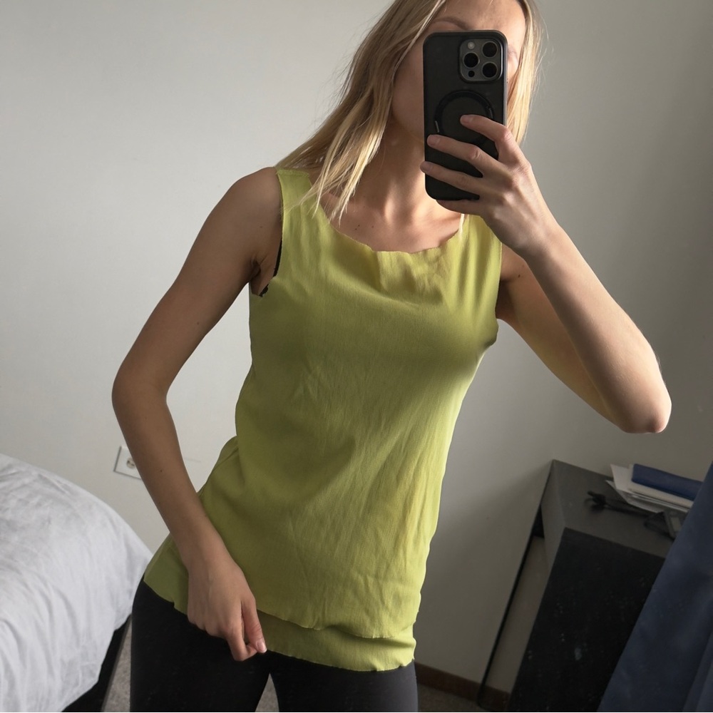 Babette , size:M Sleeveless Lime Green Women's Shell Top